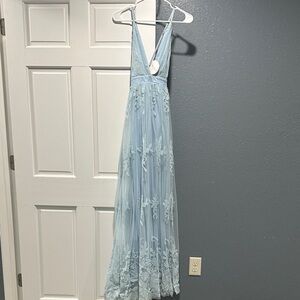 Luxxel Light Blue Maxi Dress